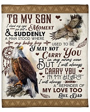 I Close My Eyes For But A Moment Eagle Dad To Son Fleece Blanket - 50" x 60" front