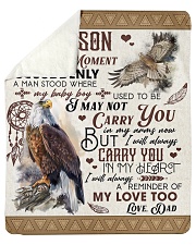 I Close My Eyes For But A Moment Eagle Dad To Son Sherpa Fleece Blanket - 50" x 60" thumbnail