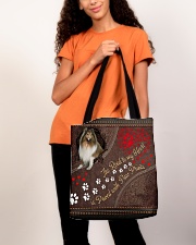 Shetland-Sheepdog-dog-the-road-to-my-heart All-over Tote aos-all-over-tote-lifestyle-front-06