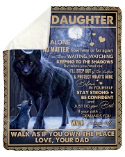 Dad To Daughter Wolf Never Feel That U Are Alone Sherpa Fleece Blanket tile