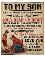 Personalized - Don't Let Anymore Baseball To Son Fleece Blanket - 50" x 60" front