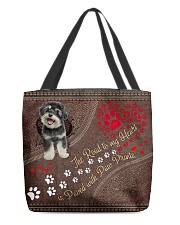Schnauzer-dog-the-road-to-my-heart All-over Tote back