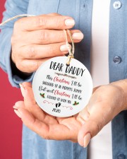 Daddy This Christmas I'll Be Snuggled Up In Mommys Circle ornament - single (porcelain) aos-circle-ornament-single-porcelain-lifestyles-01