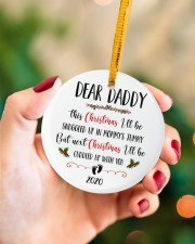 Daddy This Christmas I'll Be Snuggled Up In Mommys Circle ornament - single (porcelain) aos-circle-ornament-single-porcelain-lifestyles-09