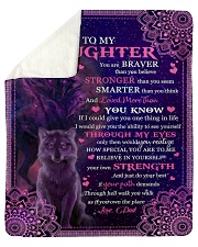 U Are Braver Than U Believe Wolf Dad To Daughter Sherpa Fleece Blanket - 50" x 60" thumbnail
