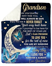 Grandson Half Moon Promise To Love U For The Rest Sherpa Fleece Blanket tile