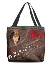 Bloodhound-dog-the-road-to-my-heart All-over Tote front