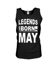 Legends are born in May Unisex Tank tile