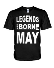 Legends are born in May V-Neck T-Shirt tile
