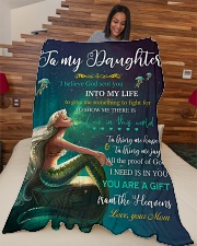 U Are The Gift From The Heavens Mom To Daughter Large Fleece Blanket - 60" x 80" aos-coral-fleece-blanket-60x80-lifestyle-front-04