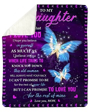 Never Forget That I Love You - Mom To Daughter Sherpa Fleece Blanket - 50" x 60" thumbnail