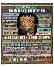 Never Feel U Are Alone Panther Mom To Daughter Fleece Blanket - 50" x 60" front