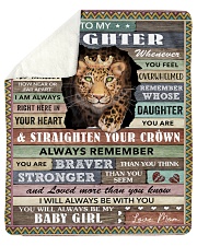 Never Feel U Are Alone Panther Mom To Daughter Sherpa Fleece Blanket - 50" x 60" thumbnail