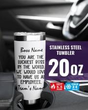 You are the luckiest boss in the world Custom 20oz Tumbler aos-20oz-tumbler-lifestyle-front-39