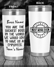 You are the luckiest boss in the world Custom 20oz Tumbler aos-20oz-tumbler-lifestyle-front-55