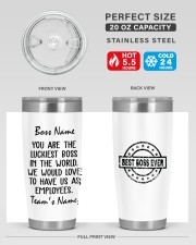 You are the luckiest boss in the world Custom 20oz Tumbler aos-20oz-tumbler-lifestyle-front-60