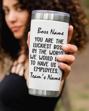 You are the luckiest boss in the world Custom 20oz Tumbler aos-20oz-tumbler-lifestyle-front-93