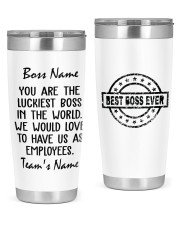 You are the luckiest boss in the world Custom 20oz Tumbler front
