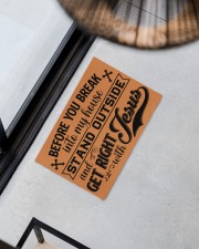 Before You Break Into My House Stand Outside Doormat 22.5" x 15" aos-doormat-22-5x15-lifestyle-front-08