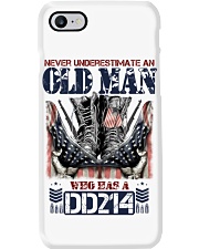 Never Underestimate Old Man Veteran Phone Case tile