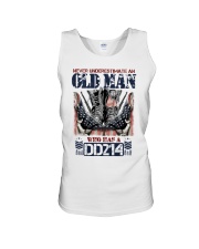 Never Underestimate Old Man Veteran Unisex Tank tile