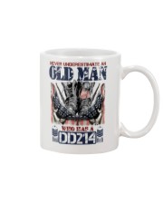 Never Underestimate Old Man Veteran Mug tile