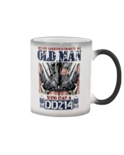 Never Underestimate Old Man Veteran Color Changing Mug tile
