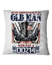 Never Underestimate Old Man Veteran Square Pillowcase tile