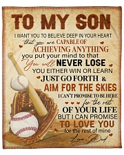 I Want U Believe Deep In Heart Baseball Dad To Son Fleece Blanket - 50" x 60" front