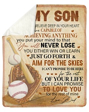 I Want U Believe Deep In Heart Baseball Dad To Son Sherpa Fleece Blanket - 50" x 60" thumbnail
