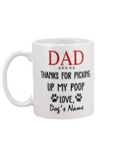 Personalized Name funny Dog Dad picking poop Mug back