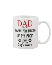 Personalized Name funny Dog Dad picking poop Mug front