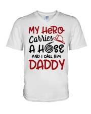 My Hero Carries A Hose I Call Him Daddy - For Son V-Neck T-Shirt tile