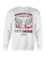 Personalized Grandpa's Girl I Used To Be His Angel Crewneck Sweatshirt tile