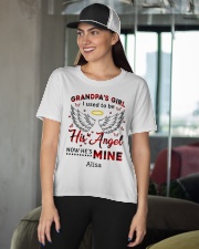 Personalized Grandpa's Girl I Used To Be His Angel Ladies T-Shirt apparel-ladies-t-shirt-lifestyle-front-07