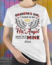 Personalized Grandpa's Girl I Used To Be His Angel Ladies T-Shirt apparel-ladies-t-shirt-lifestyle-front-46