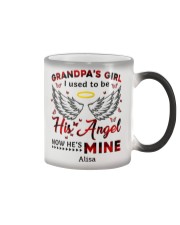 Personalized Grandpa's Girl I Used To Be His Angel Color Changing Mug tile