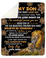 Never Forget That I Love U Lion Mom To Son Sherpa Fleece Blanket tile
