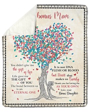 To My Bonus Mom HEART That Makes Us Family Sherpa Fleece Blanket tile