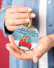 God Blessed The Broken Road That Led Me Xmas Circle ornament - single (porcelain) aos-circle-ornament-single-porcelain-lifestyles-01
