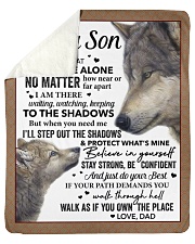 Never Feel That You Are Alone Dad To Son Sherpa Fleece Blanket - 50" x 60" thumbnail