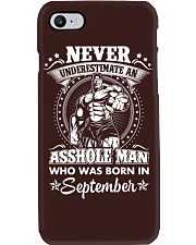 Never underestimate an asshole born in September Phone Case tile