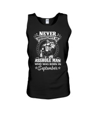 Never underestimate an asshole born in September Unisex Tank tile