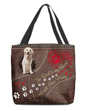 Labrador-Retriever-dog-the-road-to-my-heart All-over Tote back