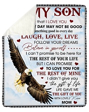 Never Forget That I Love You-Eagle Mom To Son Sherpa Fleece Blanket tile