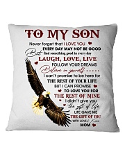 Never Forget That I Love You-Eagle Mom To Son Square Pillowcase tile