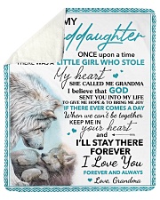 granddaughter Keep Me In Your Heart Wolf Sherpa Fleece Blanket tile