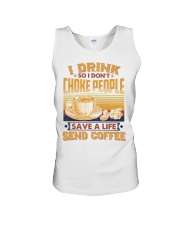 I Drink So I Don't Choke People Send Coffee To Dad Unisex Tank tile