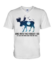 And Into The Forest I Go To Lose My Mind V-Neck T-Shirt tile