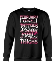 Tattoo thick thighs February Crewneck Sweatshirt tile